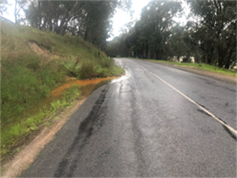 Monkey Gully Road, Mansfield, land slip onto the road - 1.png